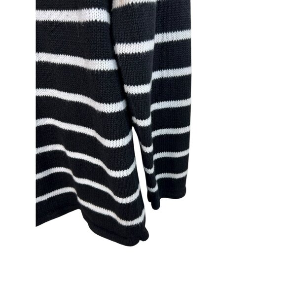 Vintage Nautical Fisherman Lighthouse Embroidered Striped Pullover Sweater M - Picture 7 of 10